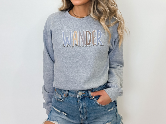 Wander, In My Granola Girl Era, Pullover Crewneck Sweatshirt