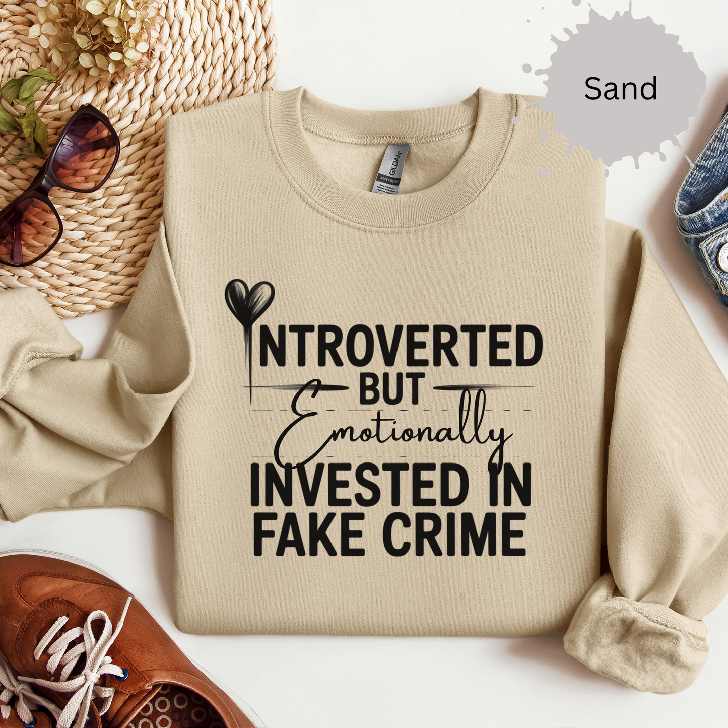 Introvert True Crime Crewneck