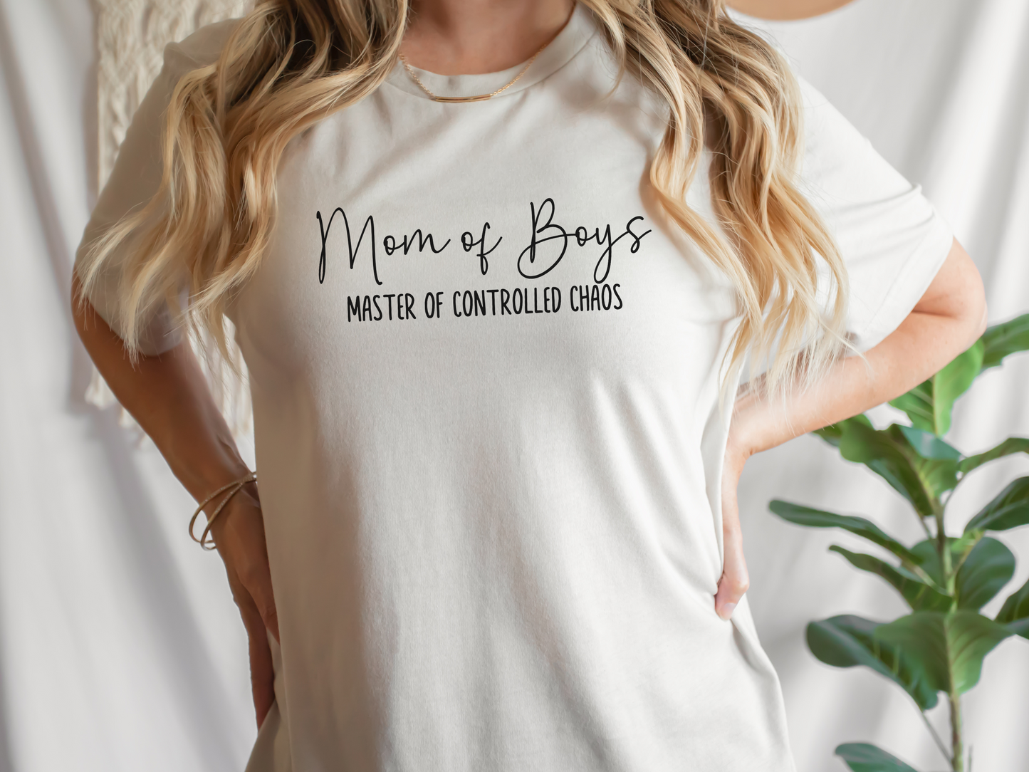 Mom of Boys, Master of Controlled Chaos Crewneck TShirt