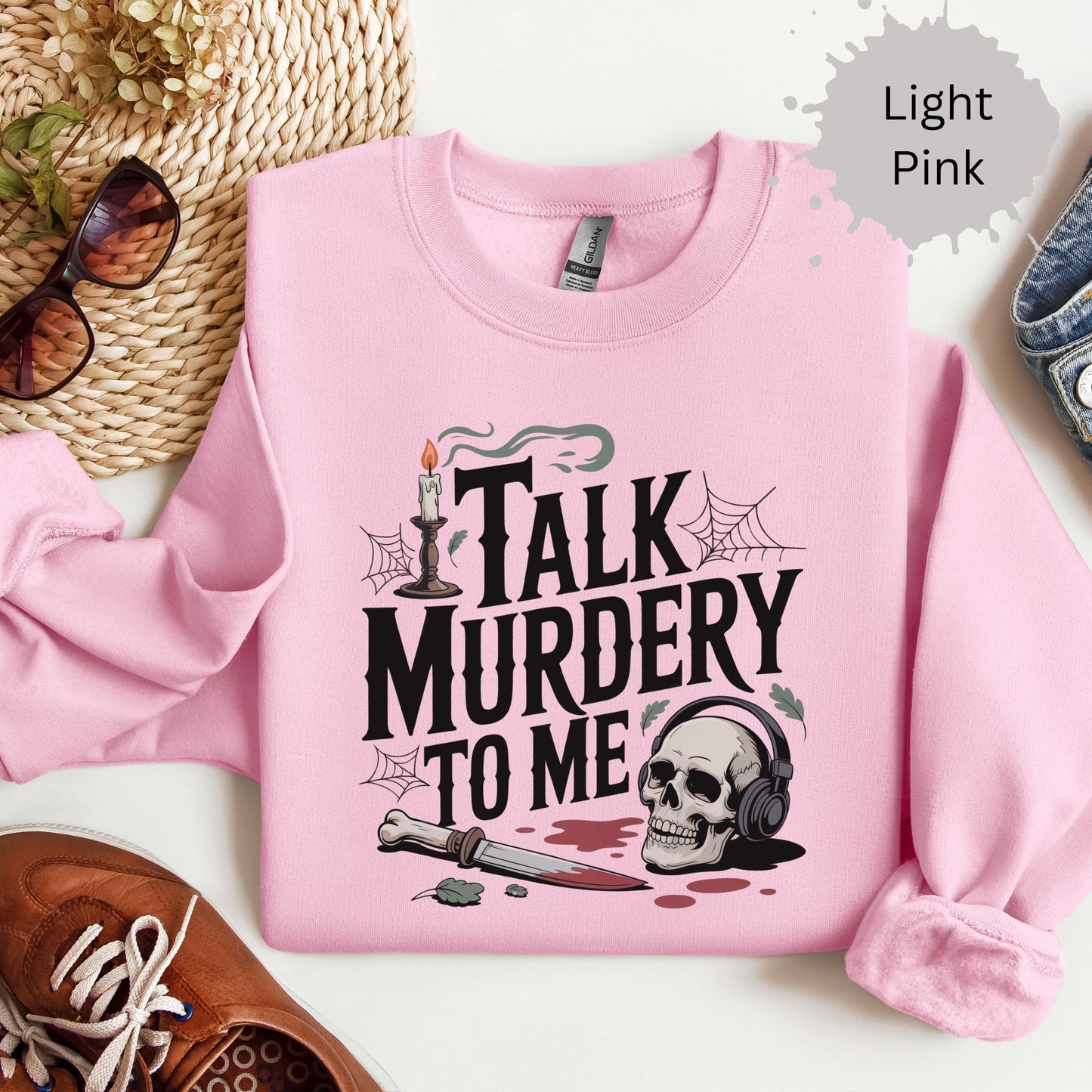 Whispered Warnings True Crime Crewneck