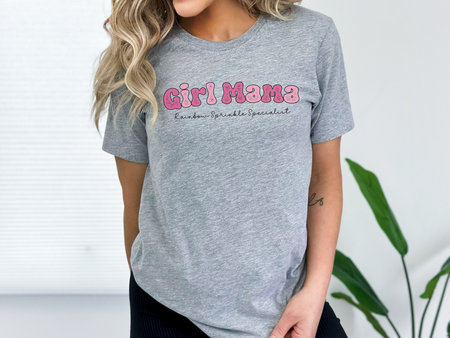 Girl Mama, Rainbow Sprinkle Specialist Crewneck Tshirt