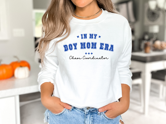 Im My Boy Mom Era, Chaos Coordinator Pullover Crewneck Sweatshirt