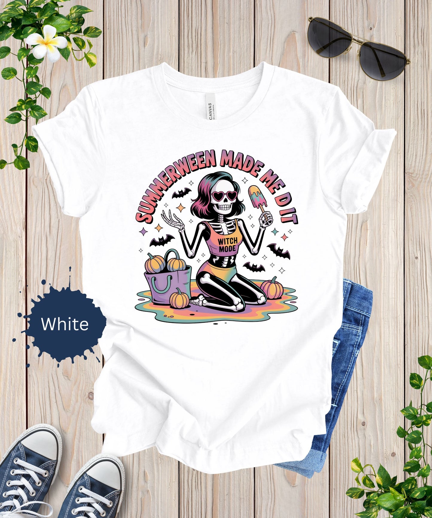 Summerween Beach Skeleton Shirt
