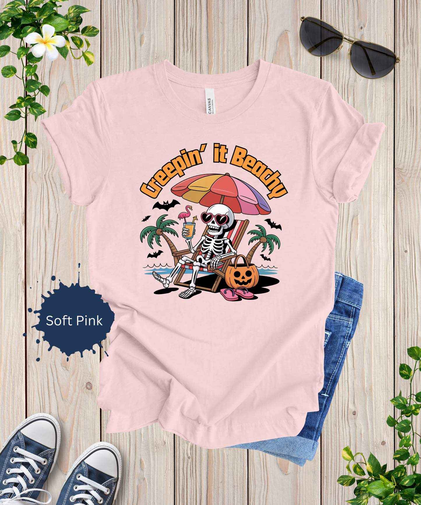 Beach Vibes Skeleton Shirt