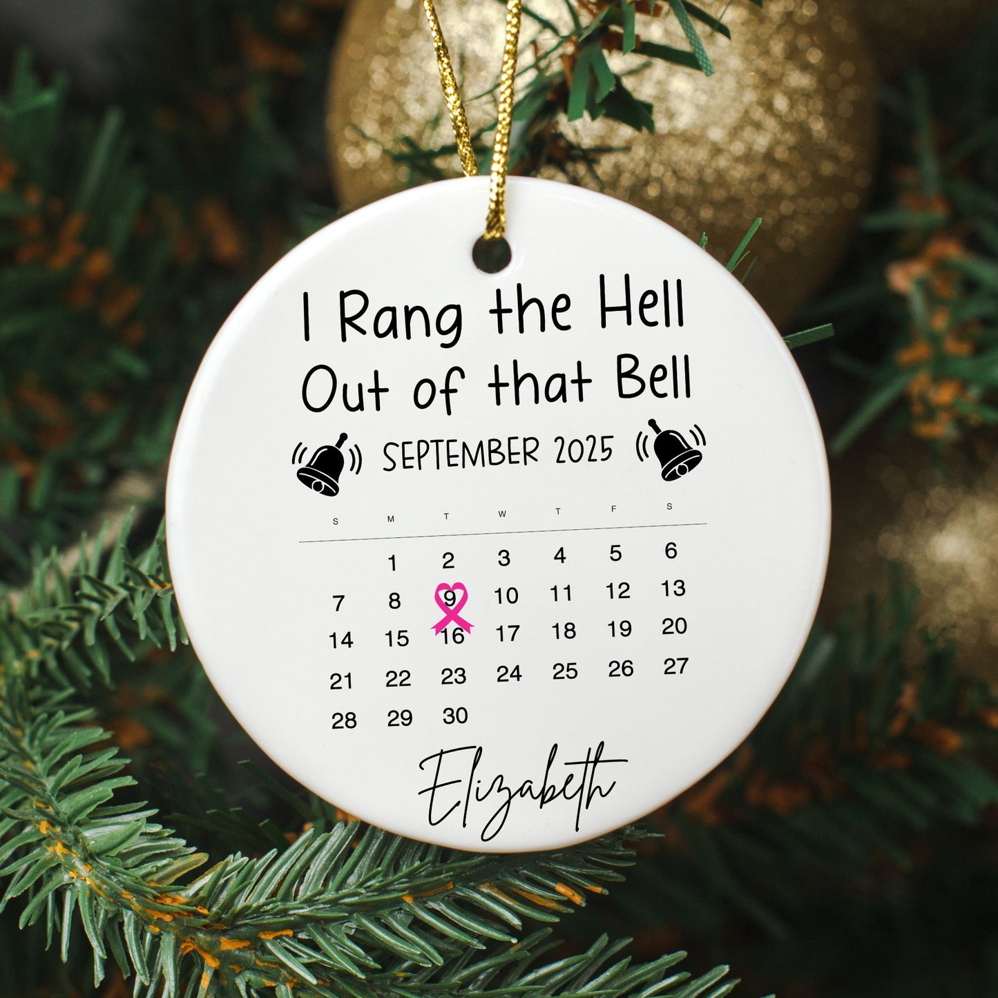 I Rang the Hell Out of That Bell – End-of-Cancer Treatment Ornament