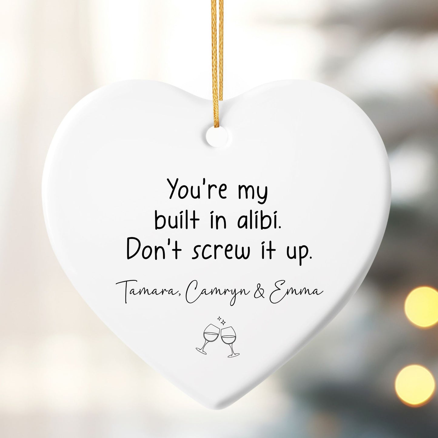 Built in Alibi Ceramic Ornament