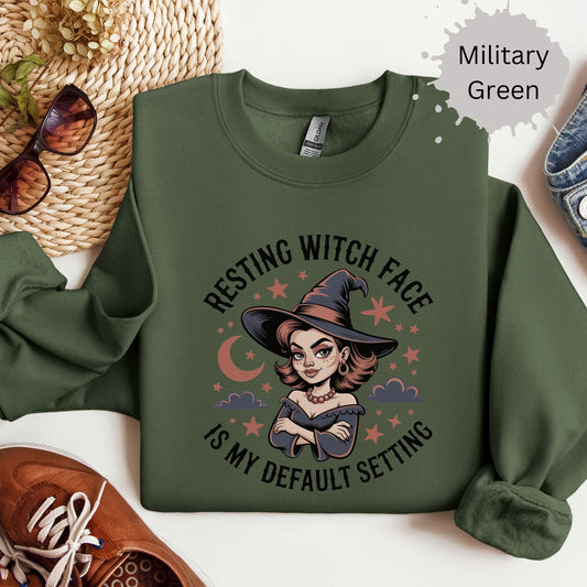Resting Witch Face Crewneck Sweatshirt