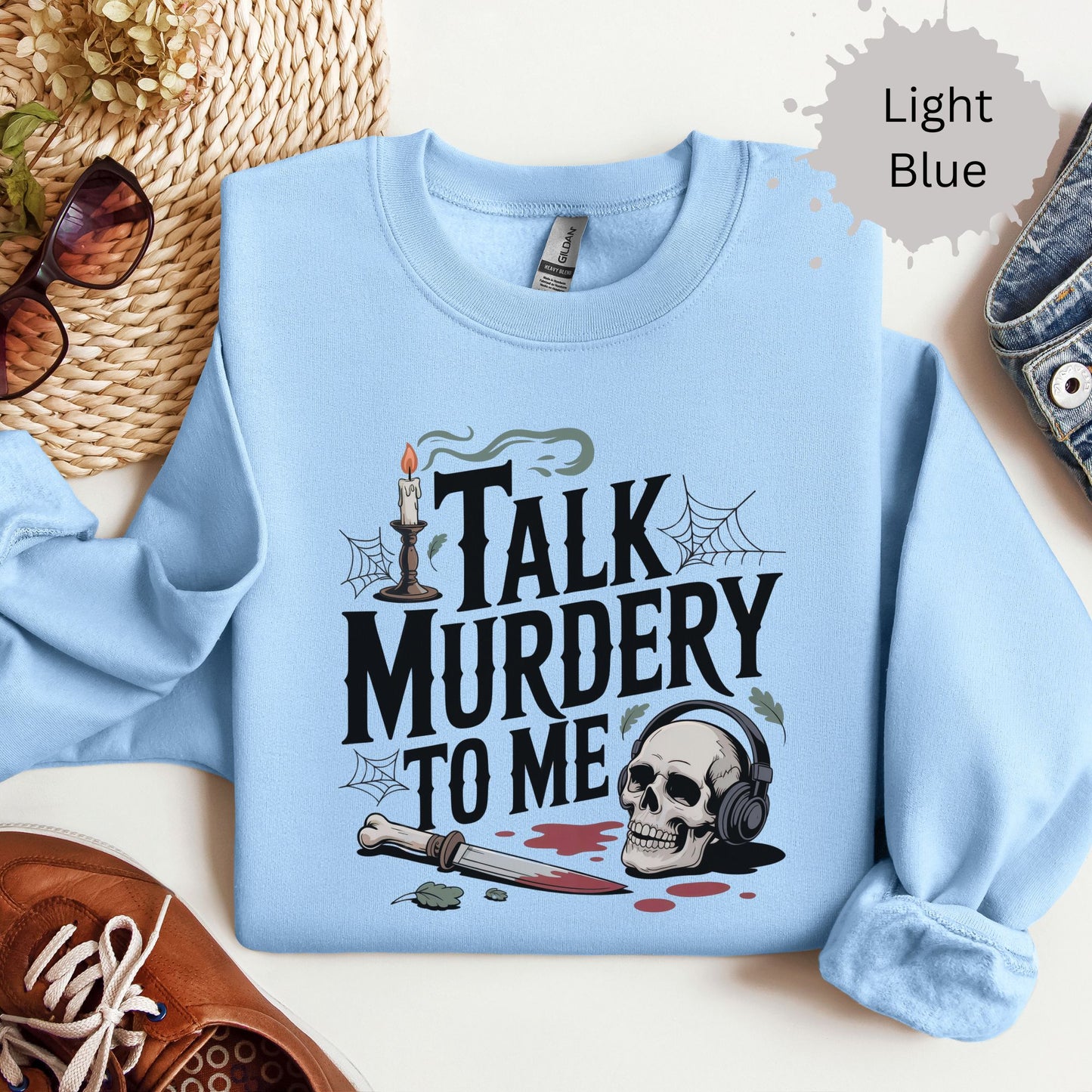 Whispered Warnings True Crime Crewneck