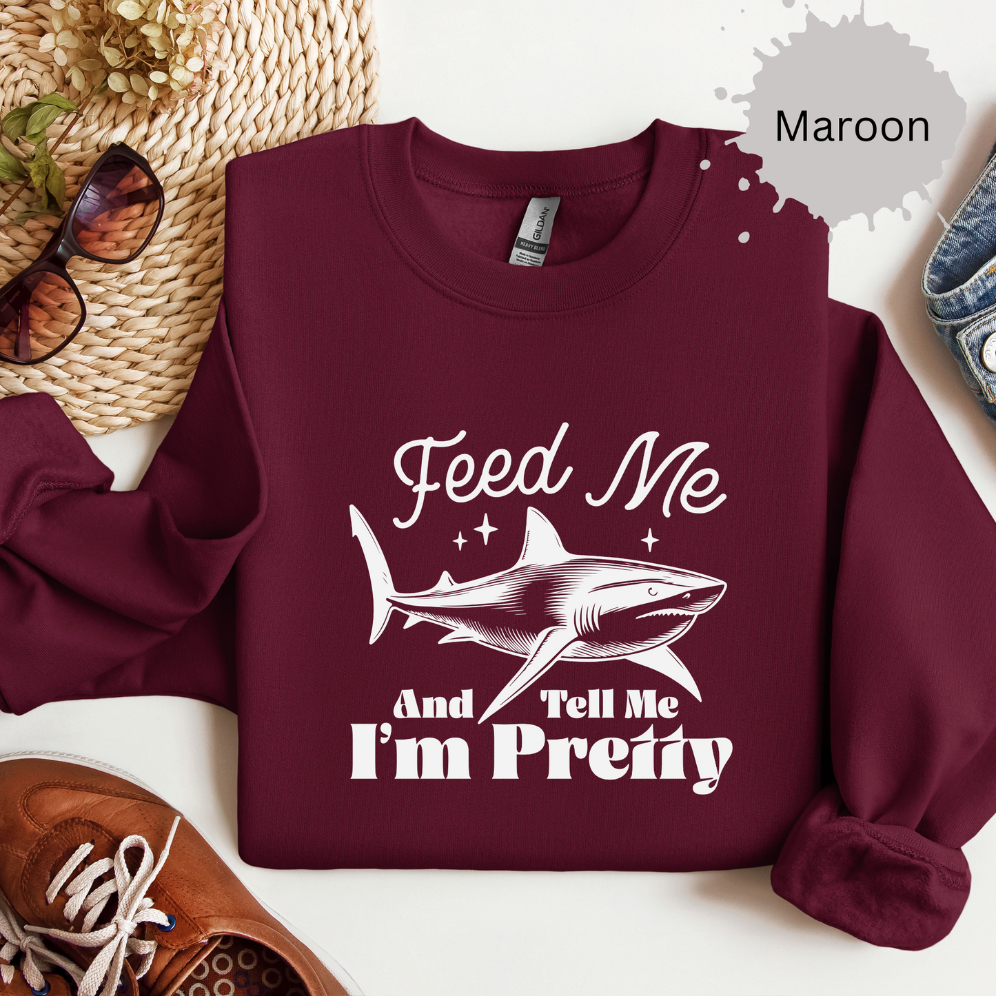 Flawless and Famished Shark Crewneck Sweatshirt