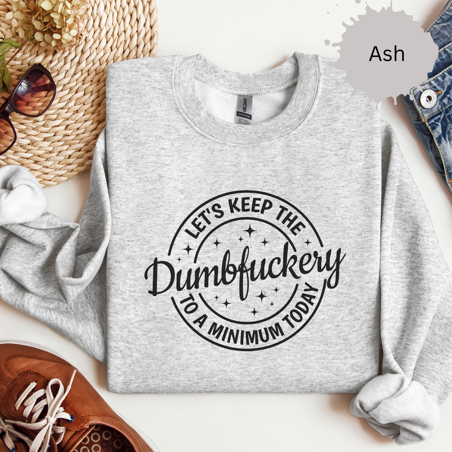 Dumbfuckery Free Zone Crewneck Sweatshirt