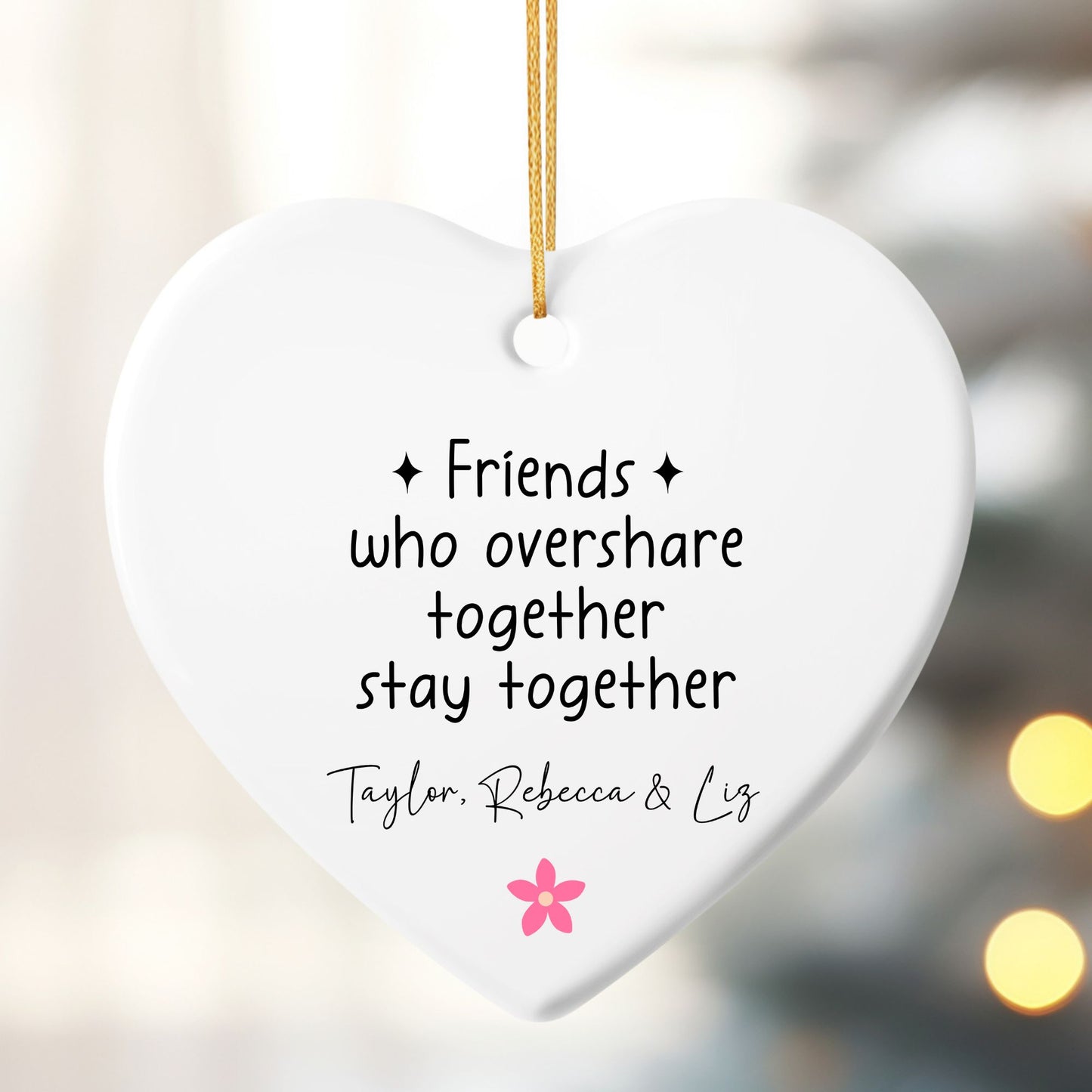 Oversharing Besties Ceramic Ornament