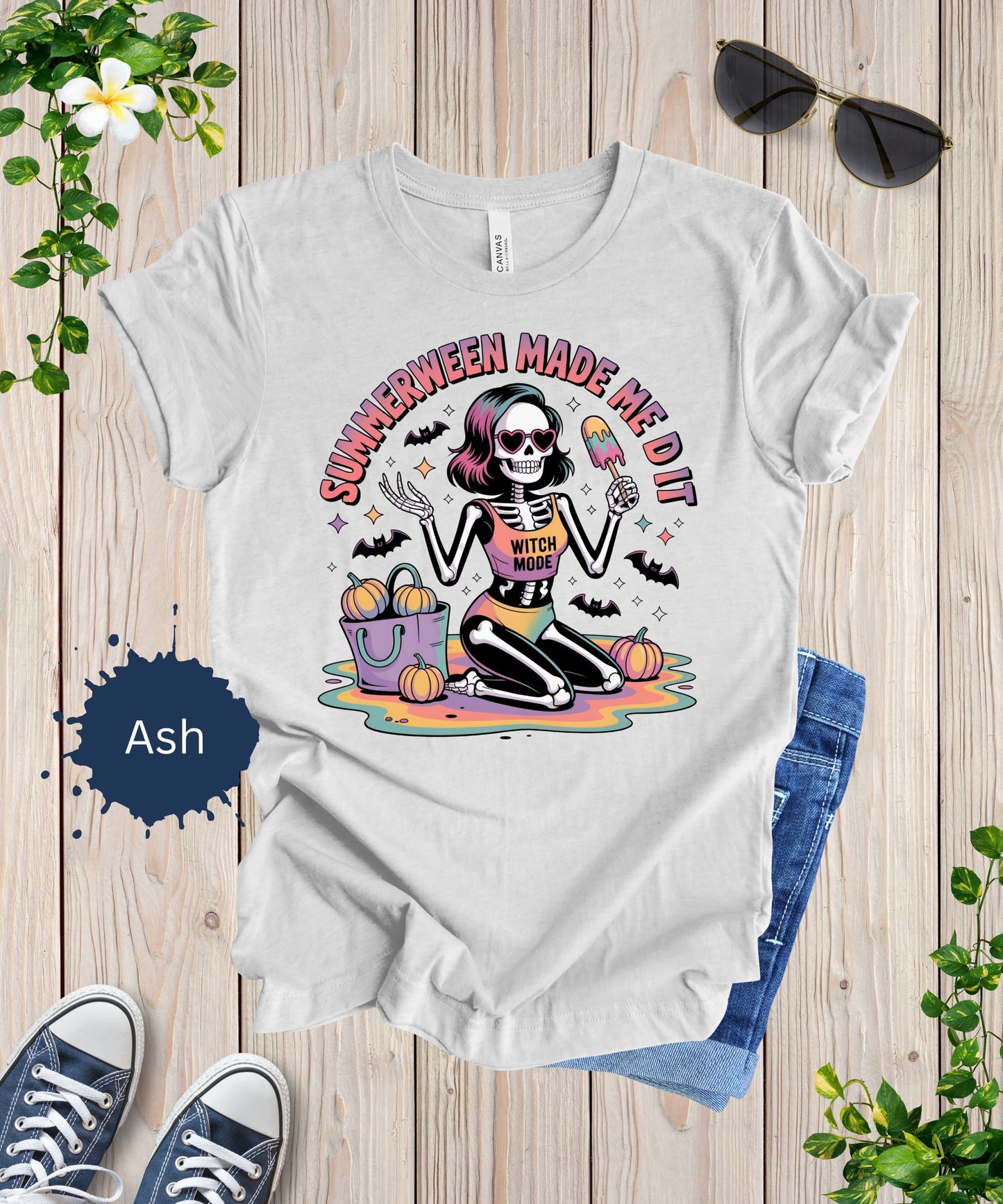 Summerween Beach Skeleton Shirt