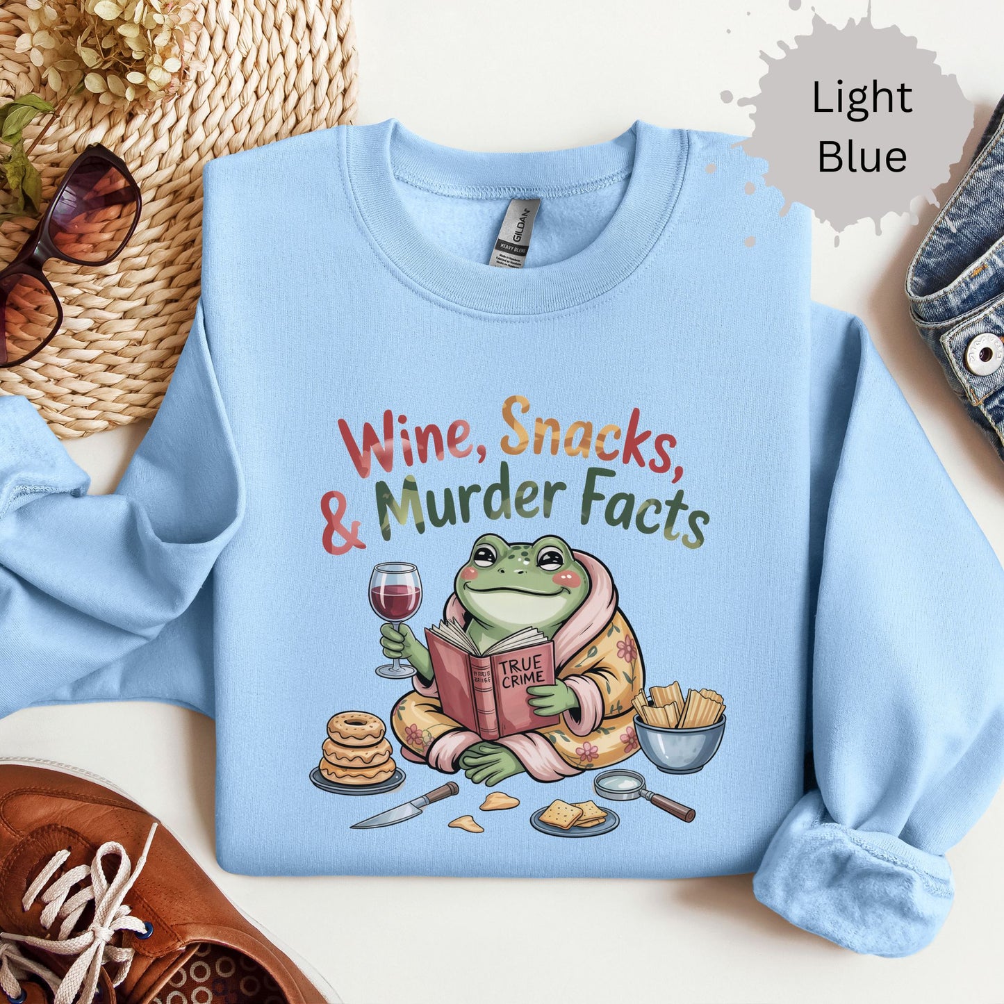 Suspicious Frog True Crime Crewneck