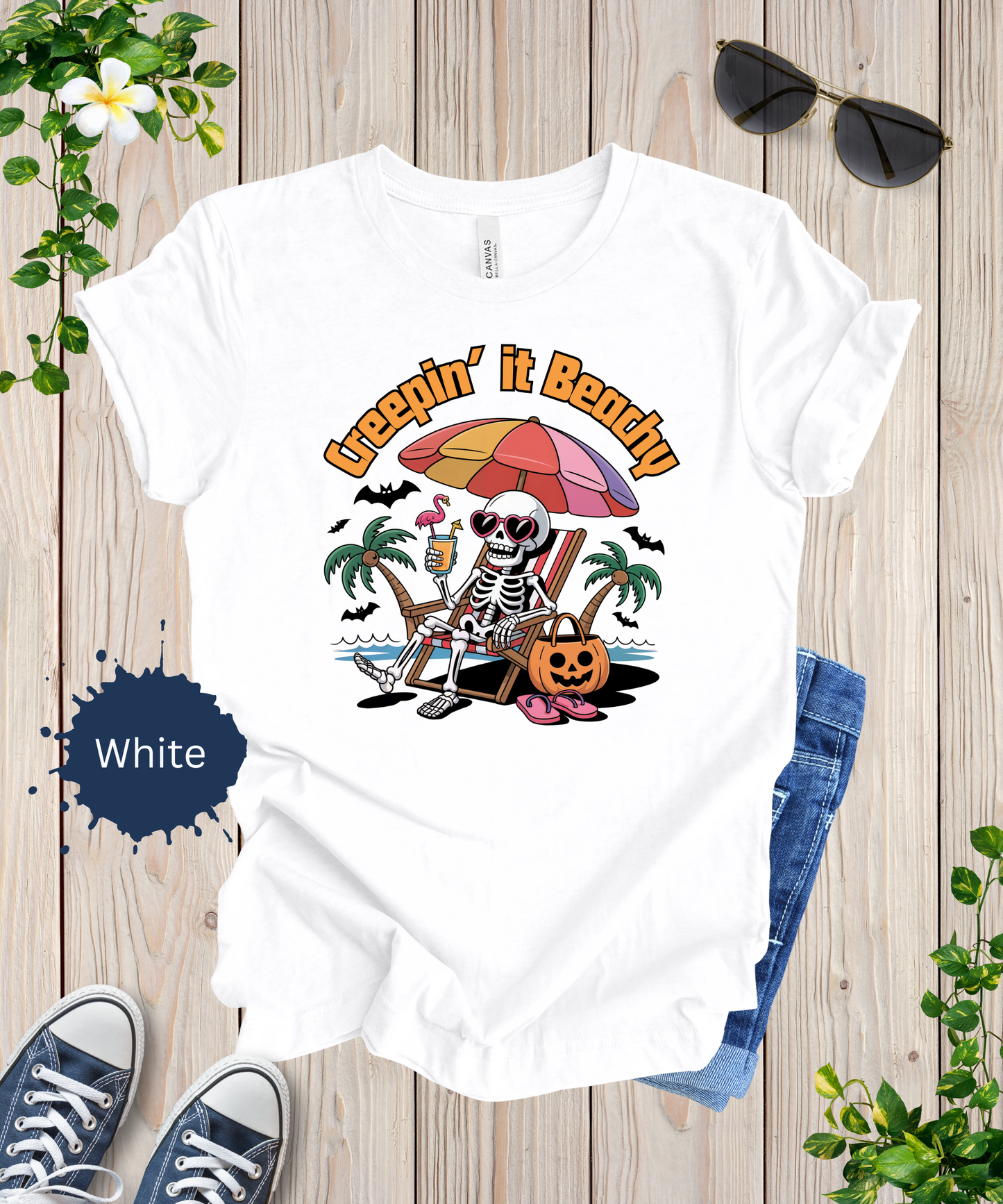 Beach Vibes Skeleton Shirt