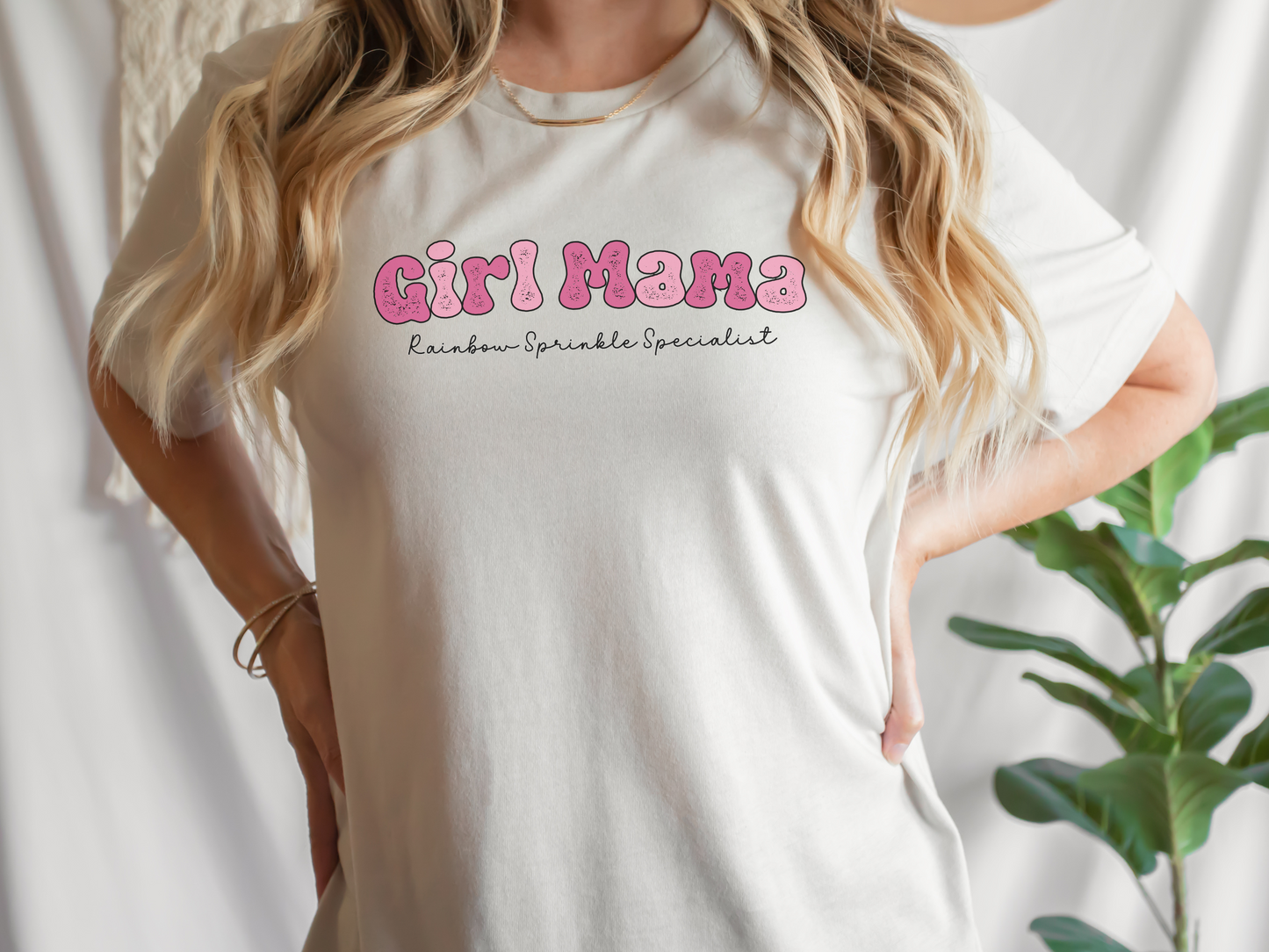 Girl Mama, Rainbow Sprinkle Specialist Crewneck Tshirt