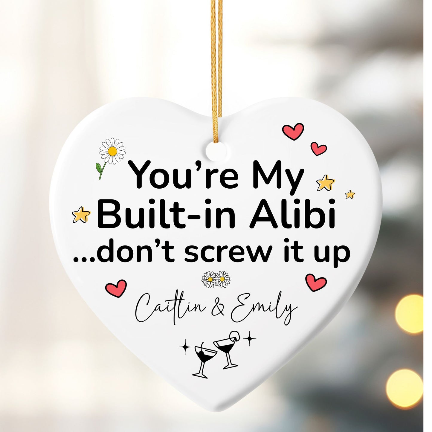 Build in Alibi Ceramic Friendship Ornament