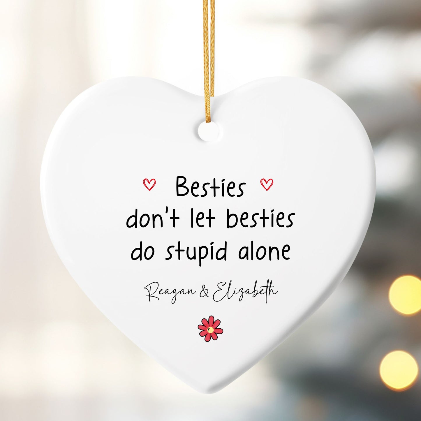 Partners in Stupid Ceramic Ornament