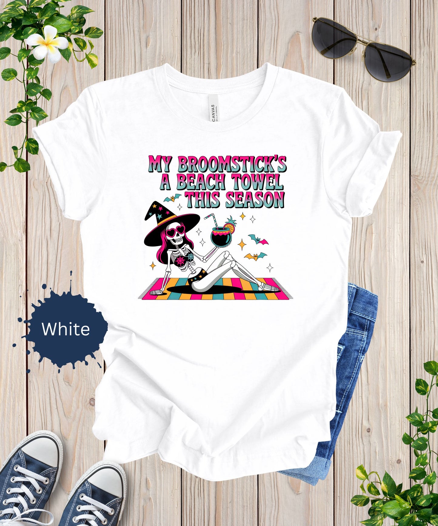 My Broomstick’s a Beach Towel Tee