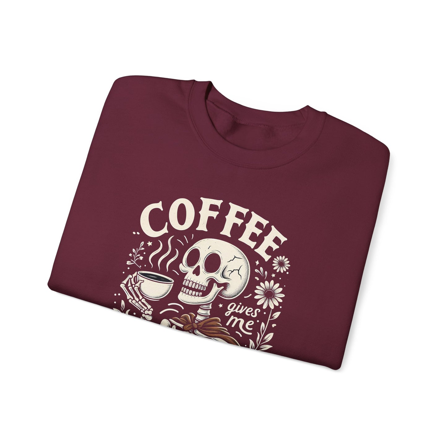 Superhero Fueled by Coffee Crewneck Sweatshirt