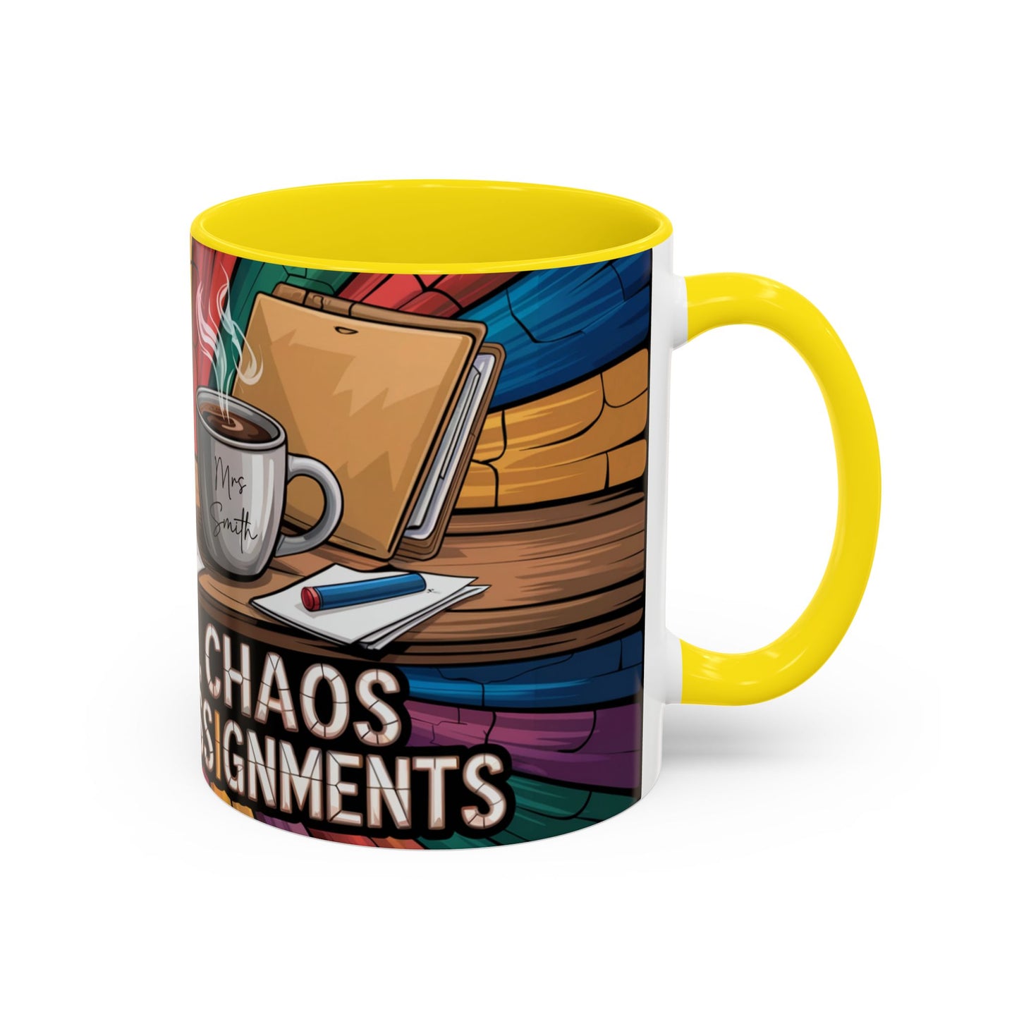 Personalized Teacher Chaos Coffee Mug