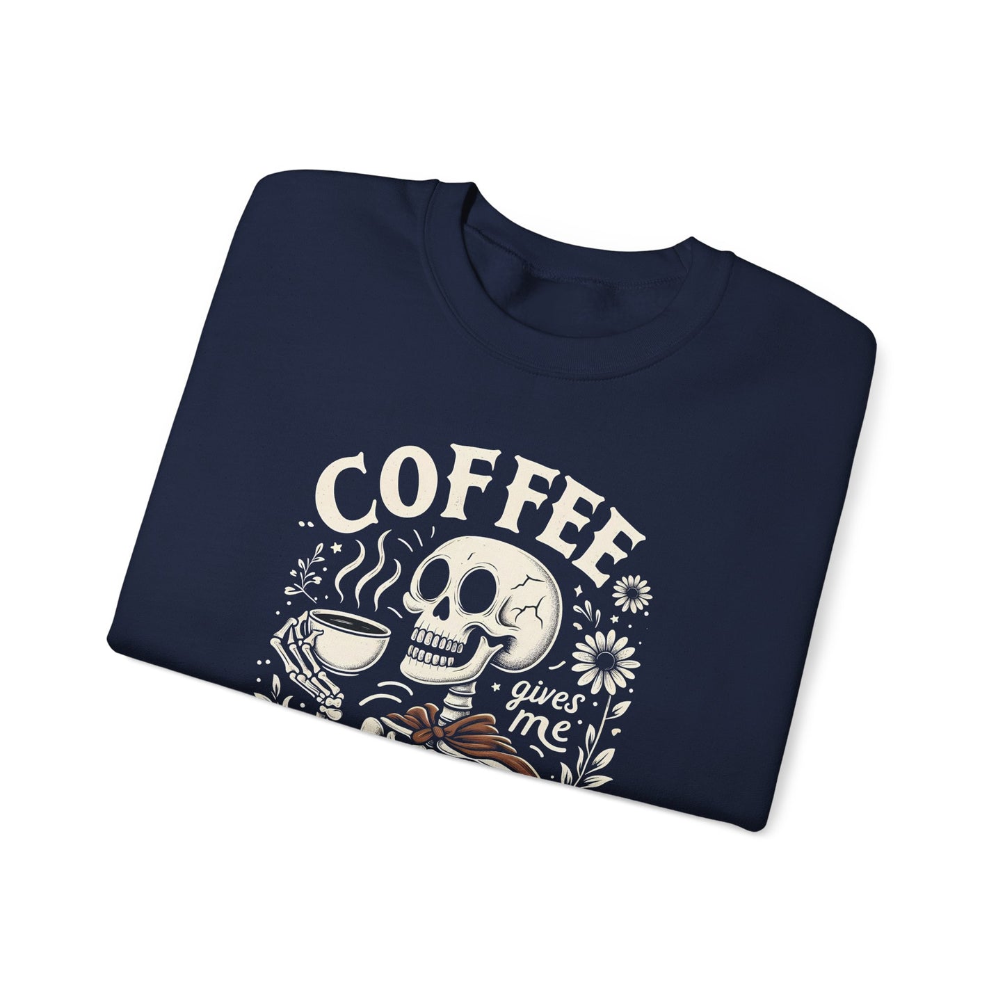 Superhero Fueled by Coffee Crewneck Sweatshirt