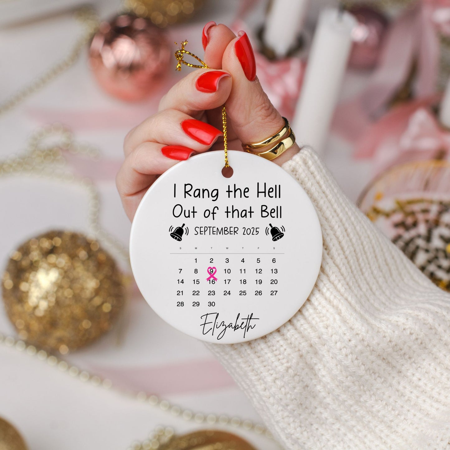 I Rang the Hell Out of That Bell – End-of-Cancer Treatment Ornament