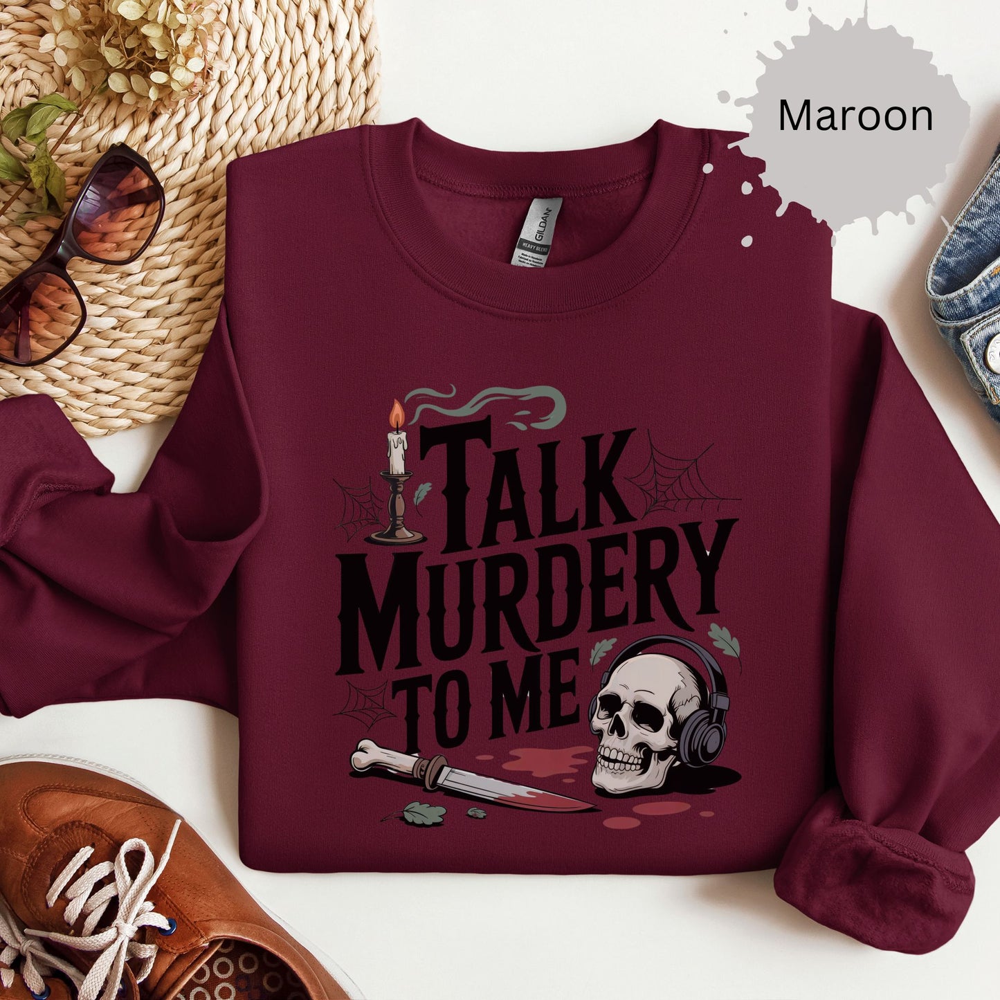 Whispered Warnings True Crime Crewneck