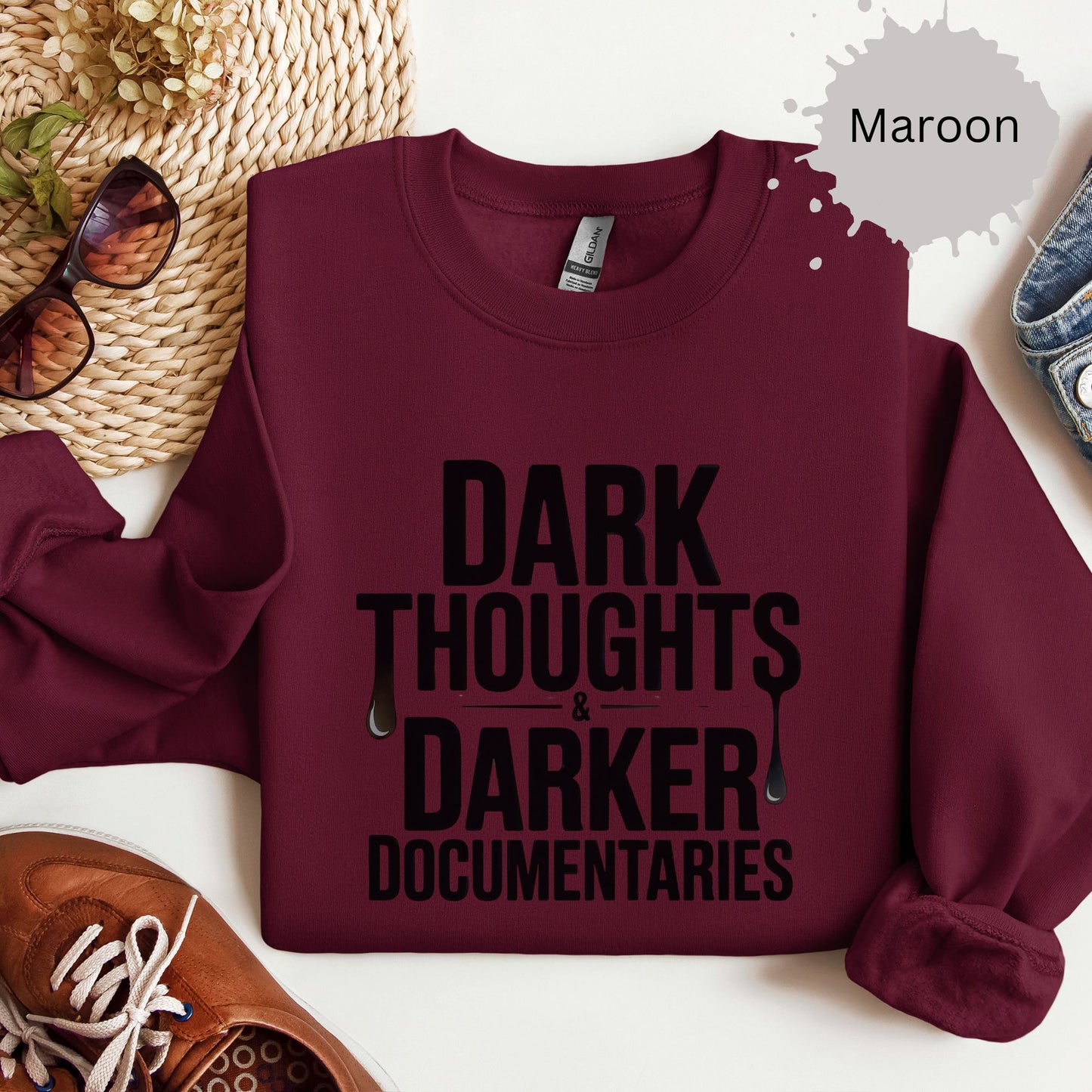 Dark Thoughts True Crime Crewneck