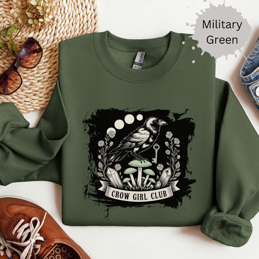 Crow Girl Club Crewneck Sweatshirt