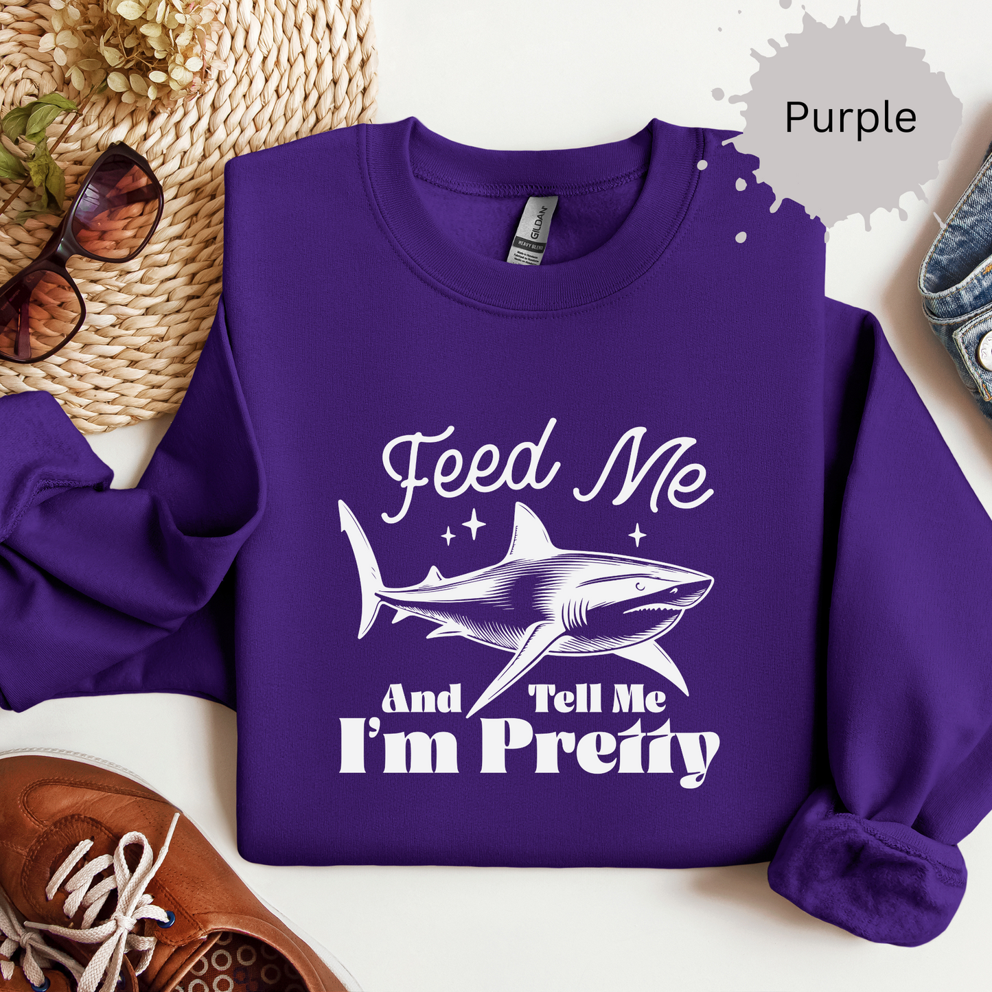 Flawless and Famished Shark Crewneck Sweatshirt