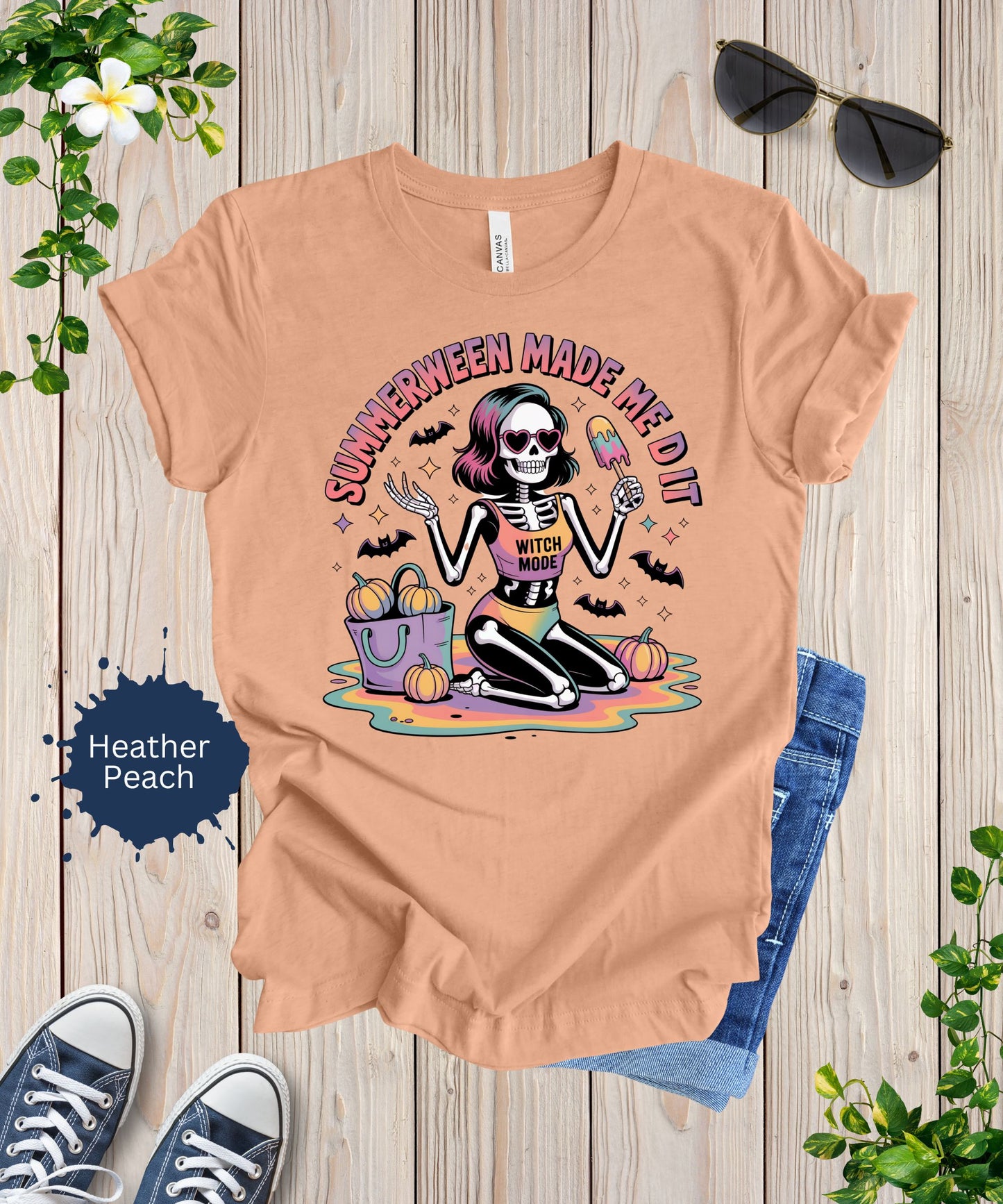Summerween Beach Skeleton Shirt