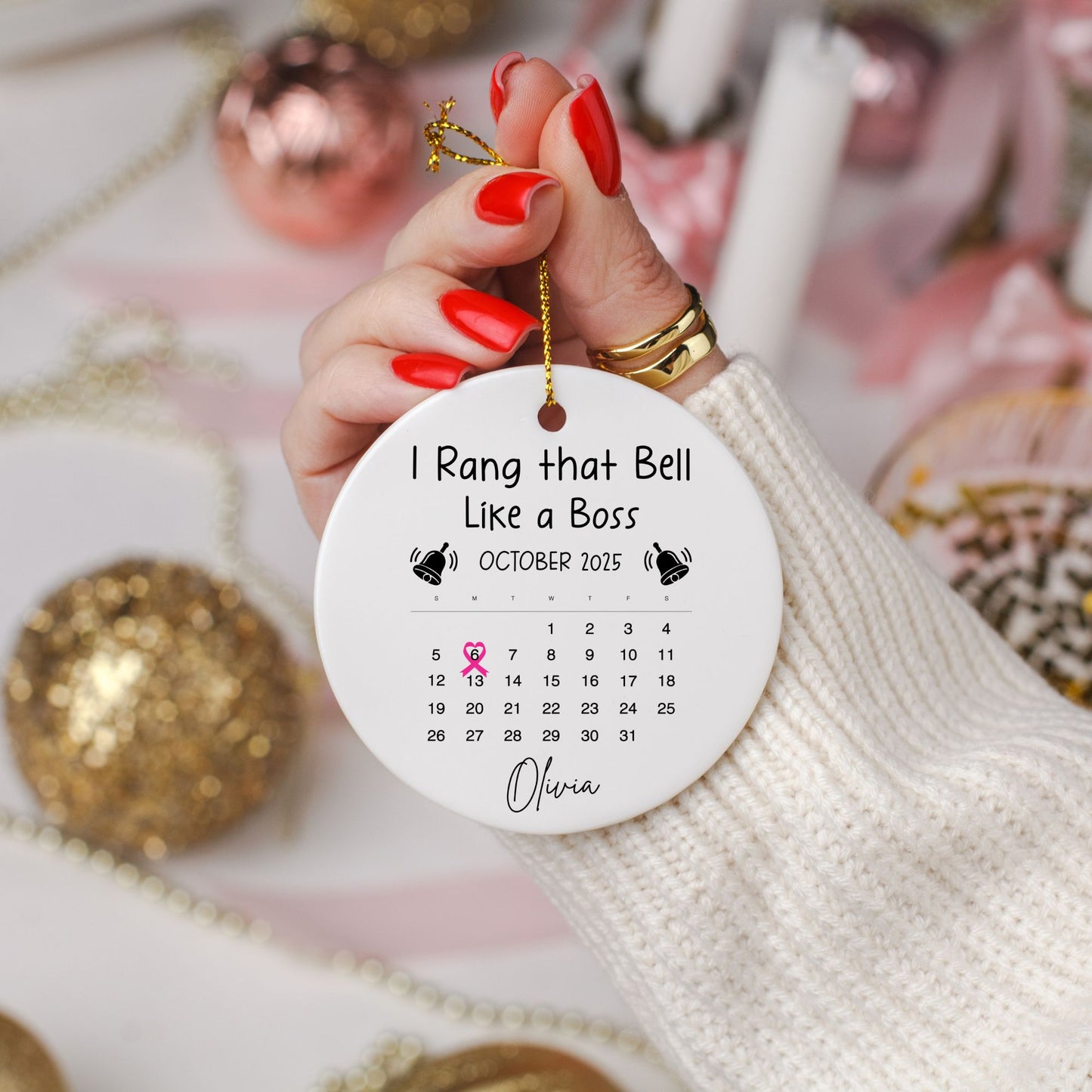 I Rang That Bell Like a Boss – End-of-Cancer Treatment Ornament