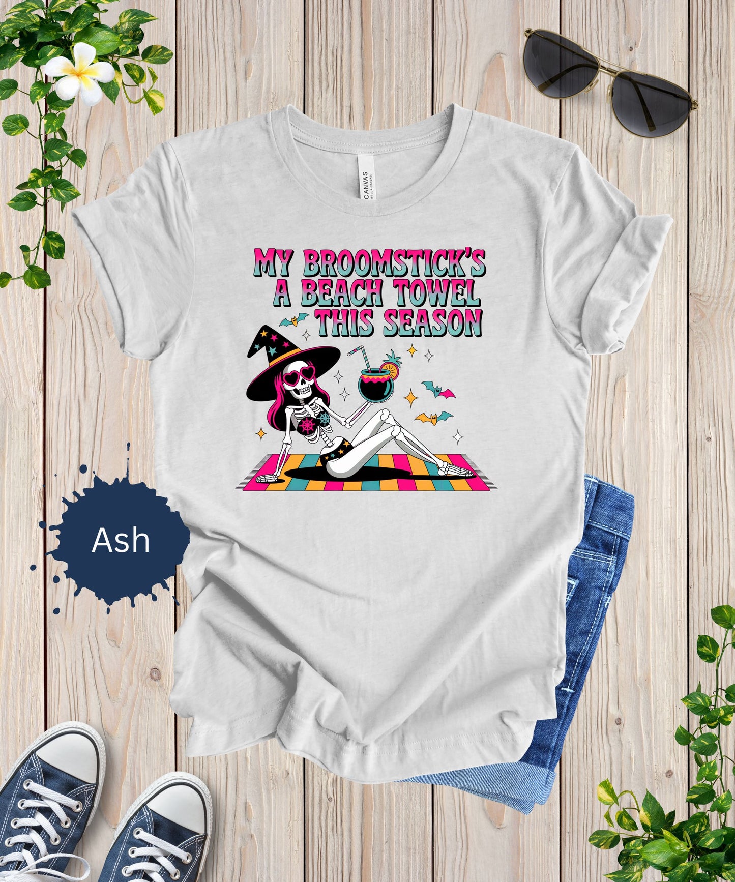 My Broomstick’s a Beach Towel Tee