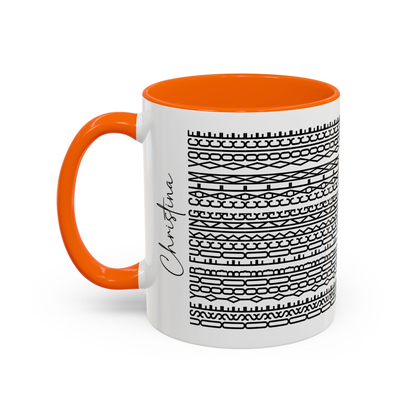 Use Your F**ing Calm Voice – Hidden Message Mug (Black Text)