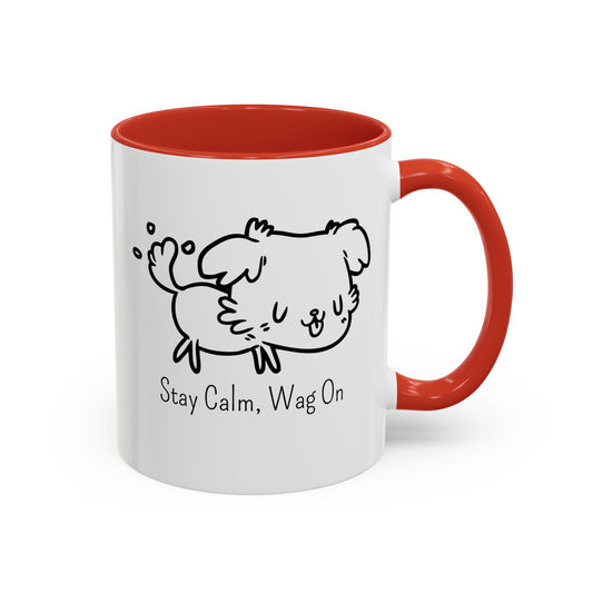 Stay Calm Wag On Accent Mug