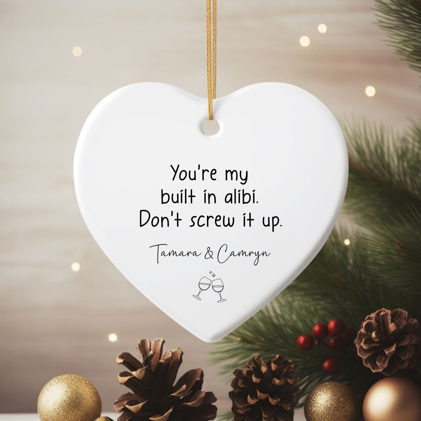 Built in Alibi Ceramic Ornament