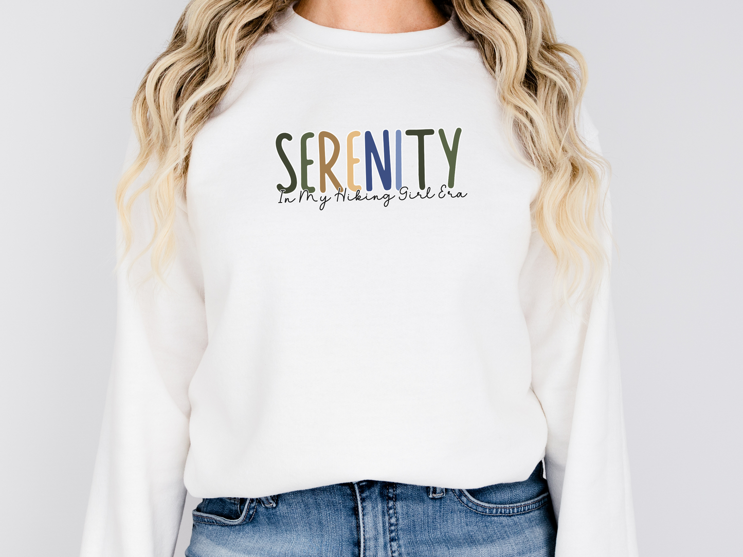 Serenity, In My Hiking Girl Era, Pullover Crewneck Sweatshirt