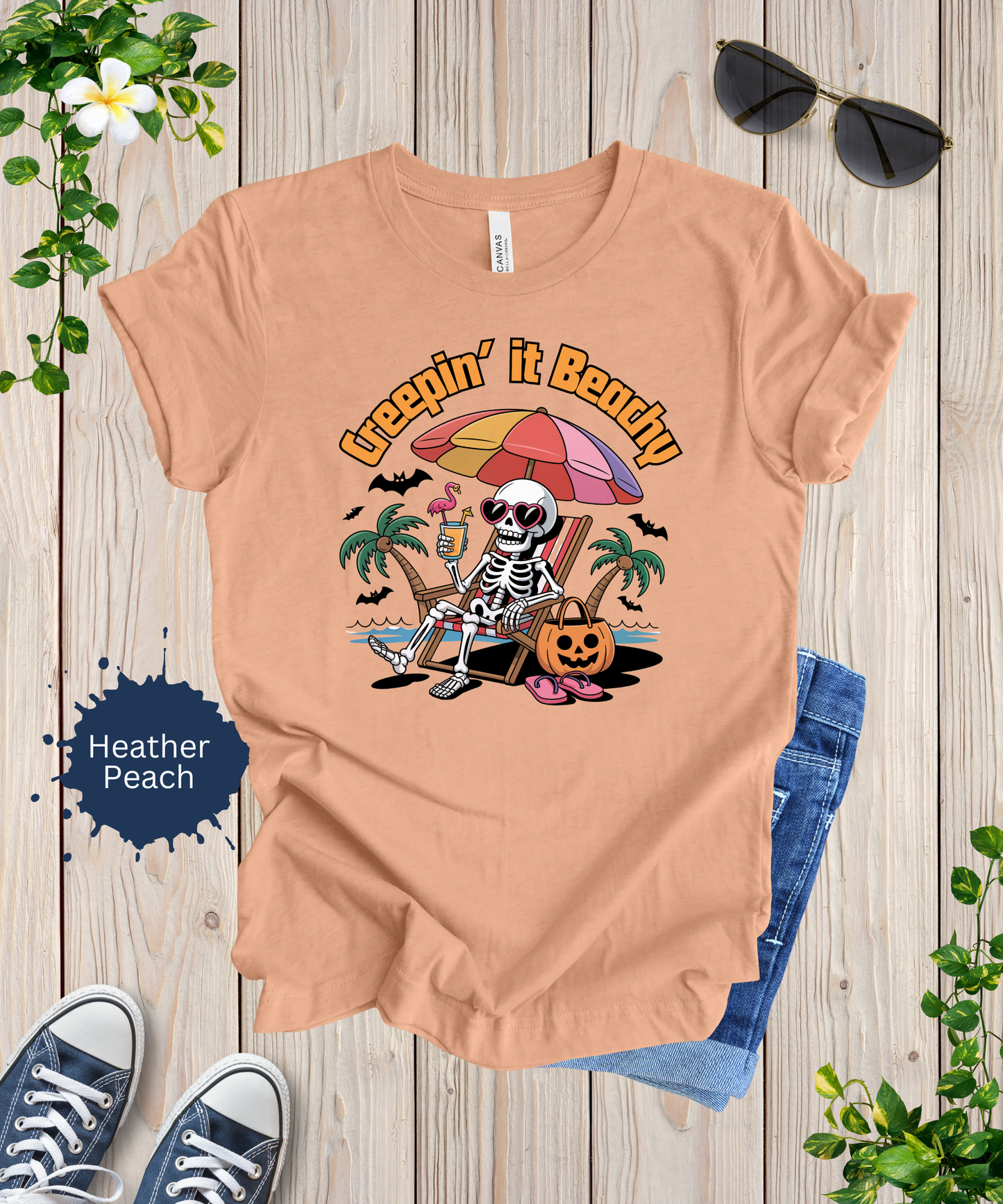 Beach Vibes Skeleton Shirt