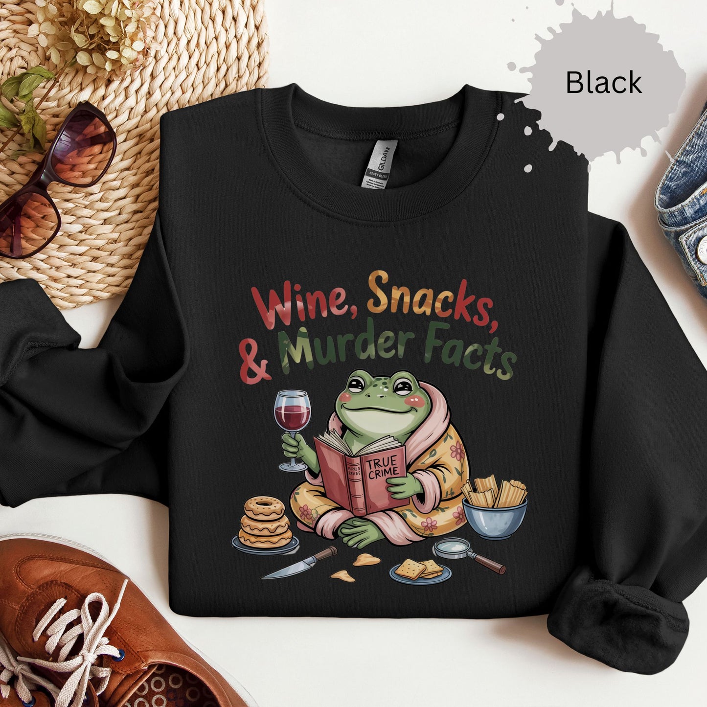 Suspicious Frog True Crime Crewneck