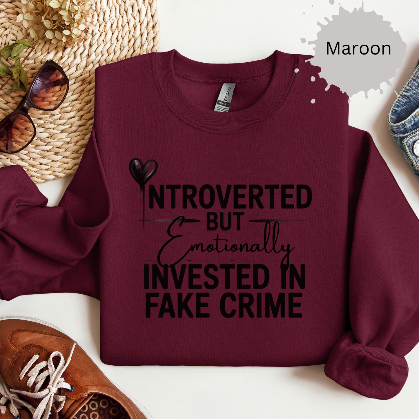 Introvert True Crime Crewneck