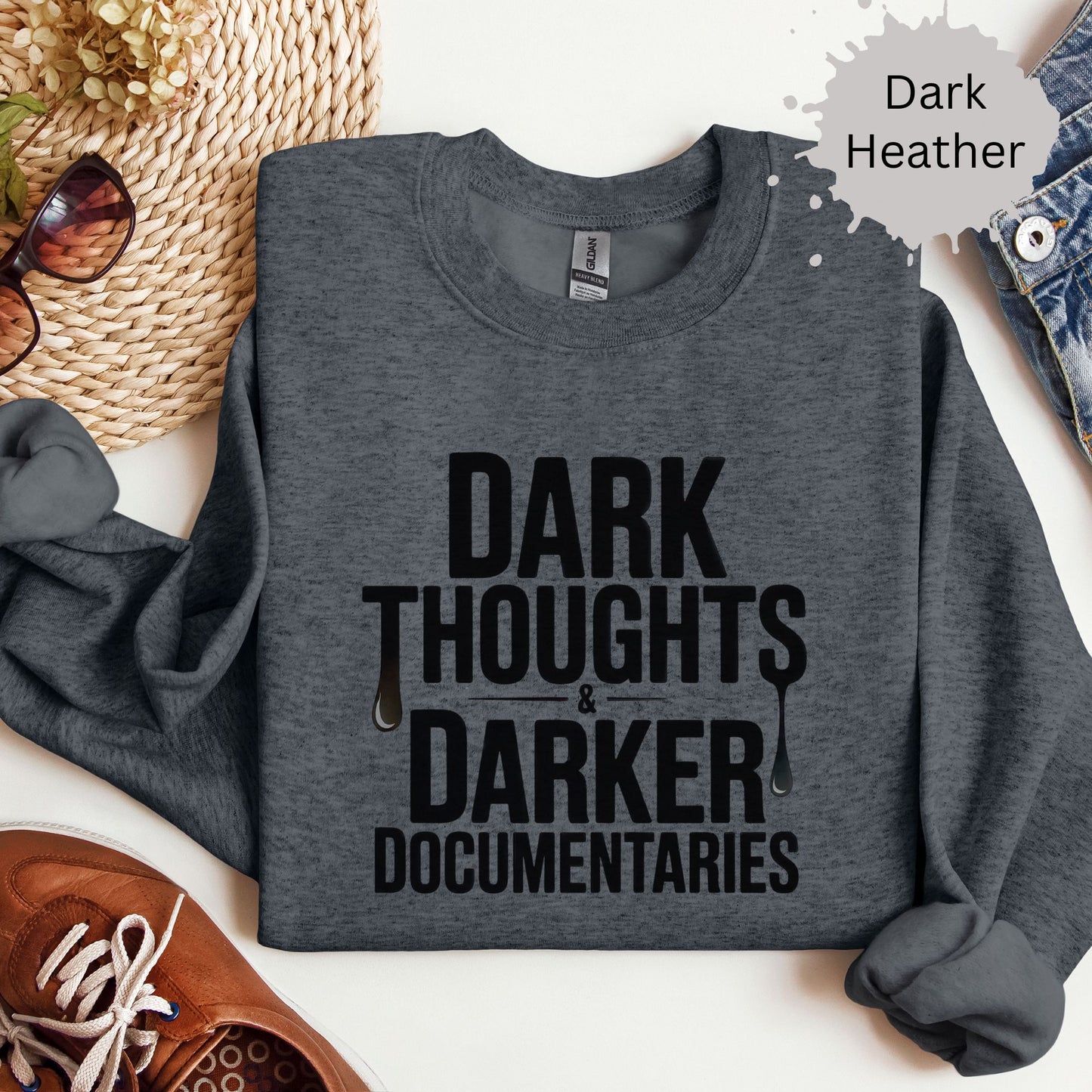 Dark Thoughts True Crime Crewneck