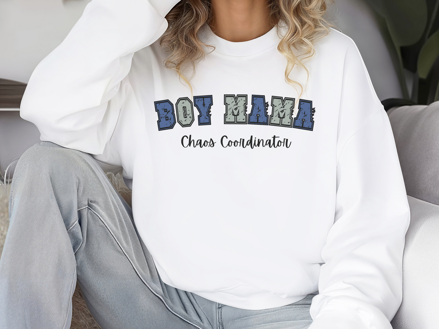 Boy Mama, Chaos Coordinator Crewneck Sweatshirt