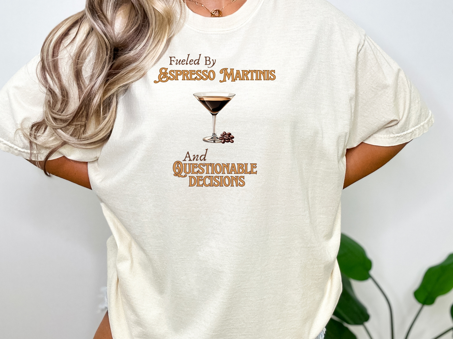 Espresso Martinis and Questionable Decisions Comfort Colors Crewneck Tshirt