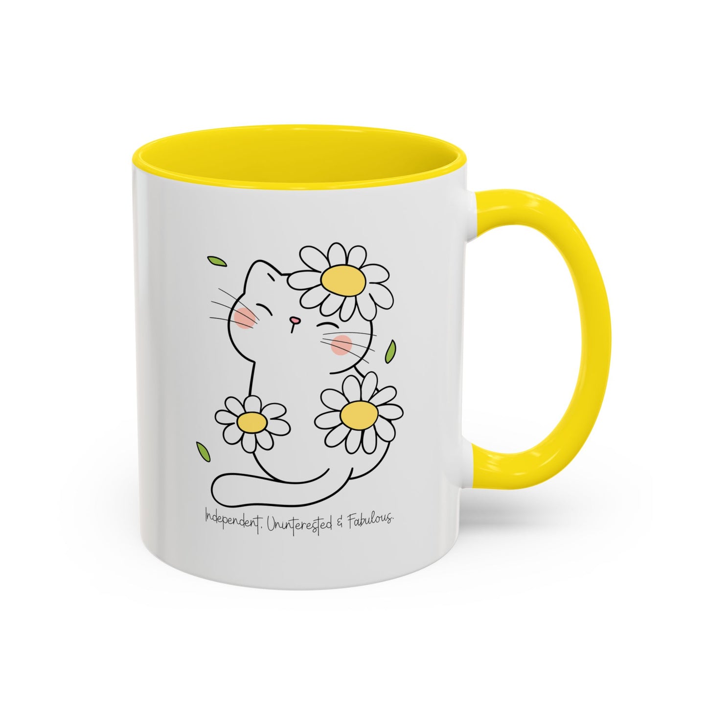 Too Cool to Care Accent Mug