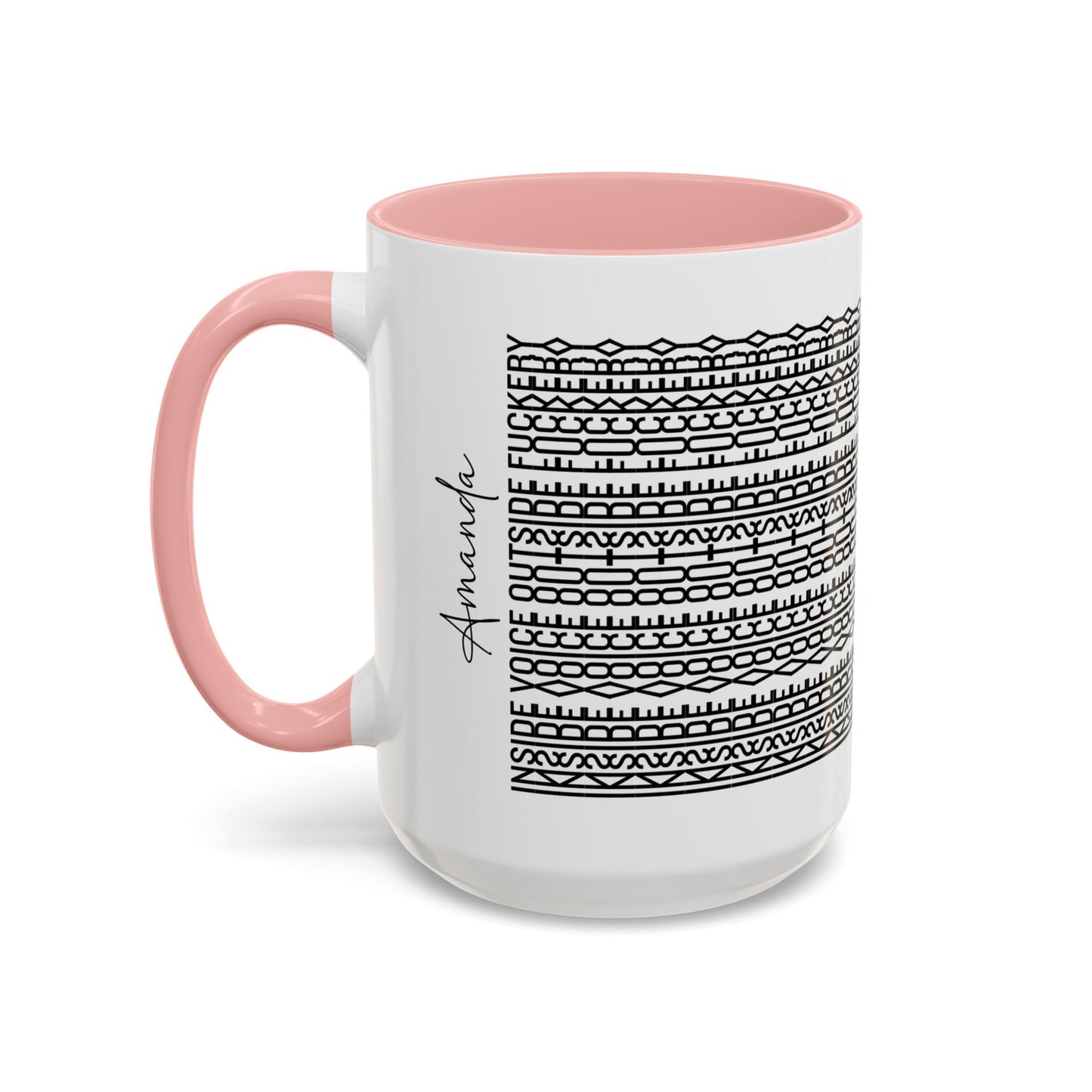 Inside Voice, Outside F**kery – Hidden Message Mug (Black Text)