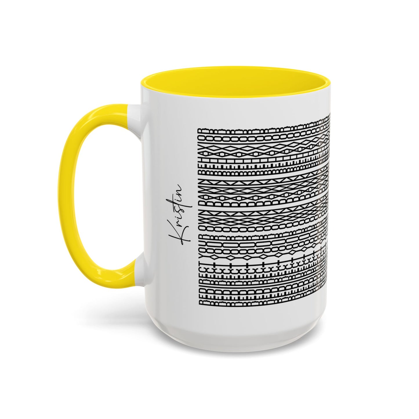 Redirect Your Own Damn Behavior – Hidden Message Mug (Black Text)