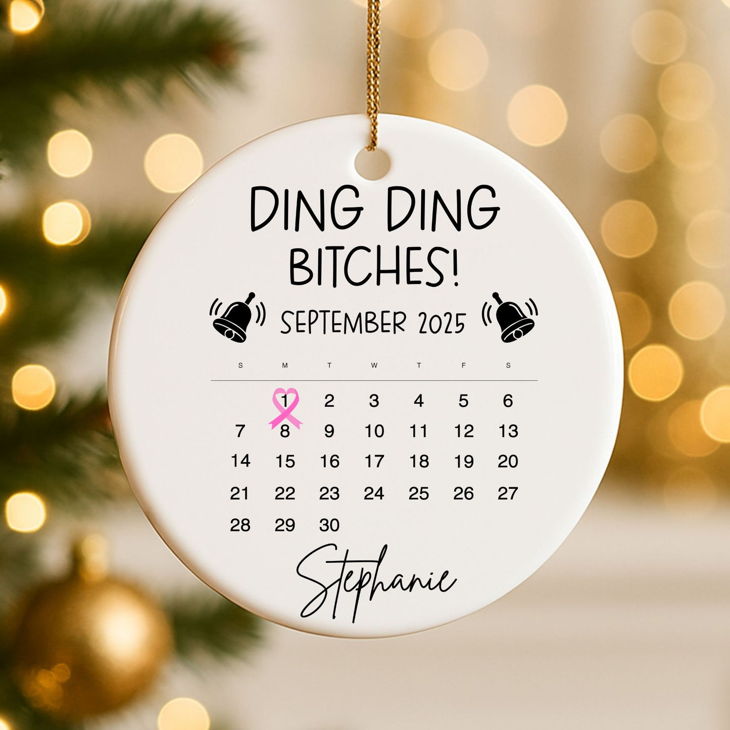 Ding Ding Bitches – End-of-Cancer Treatment Ornament