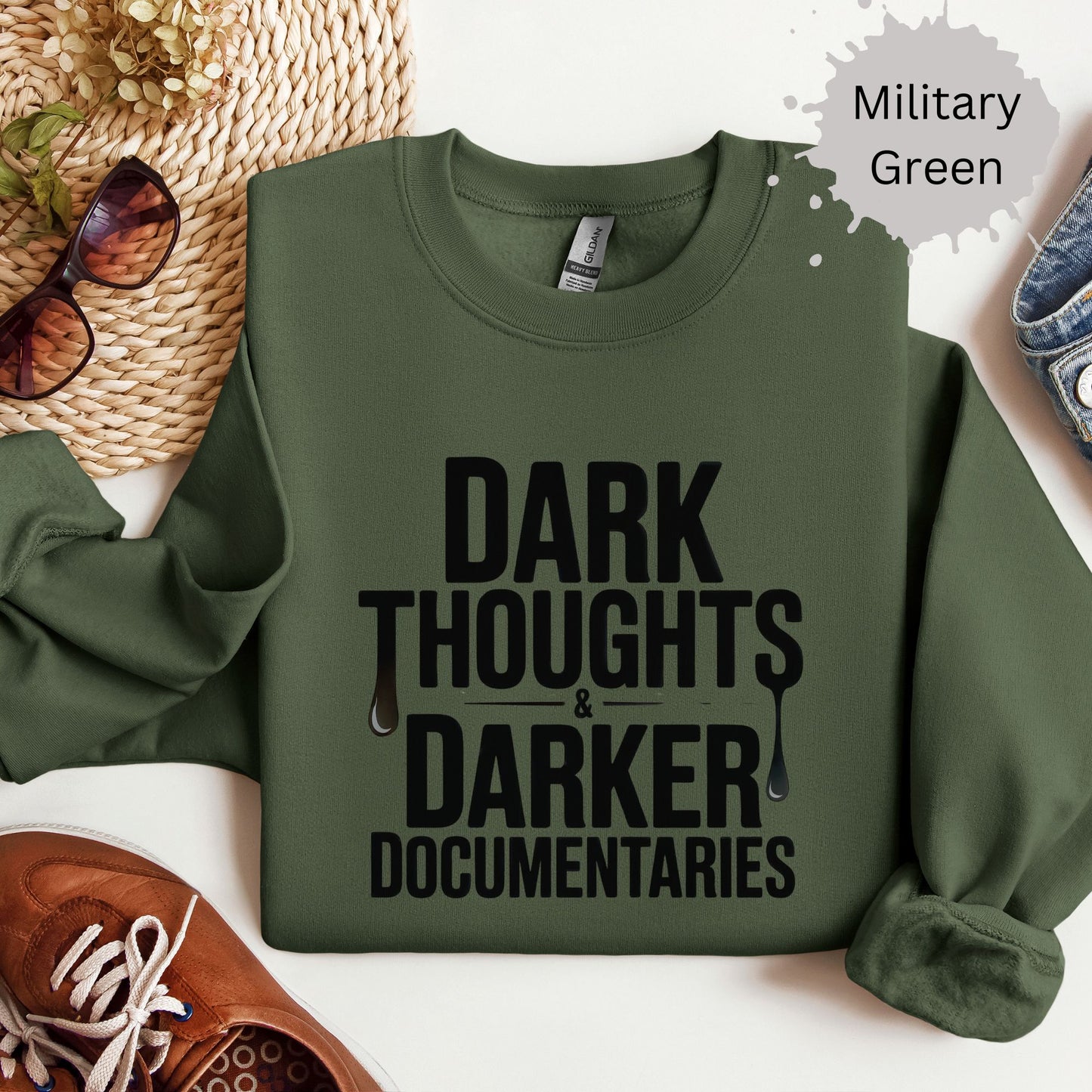 Dark Thoughts True Crime Crewneck