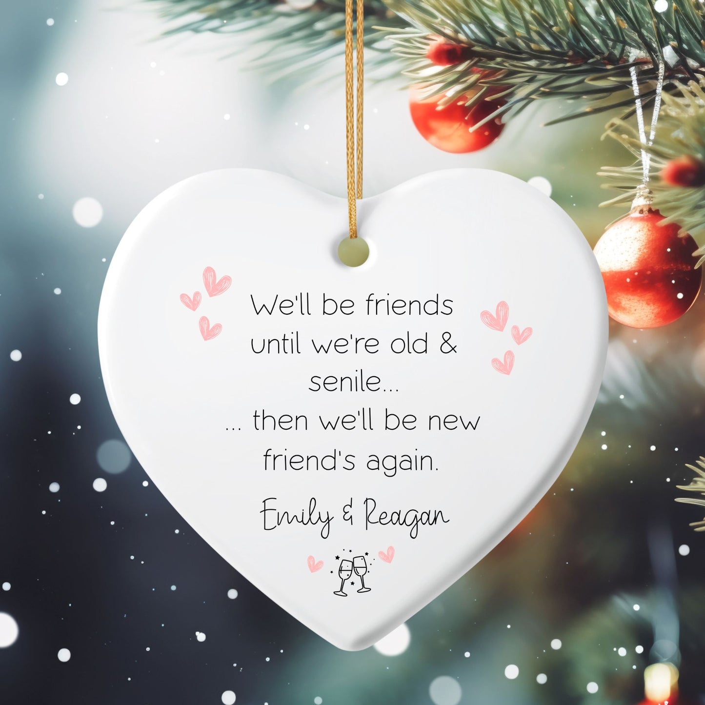 Forever Friends Ceramic Ornament