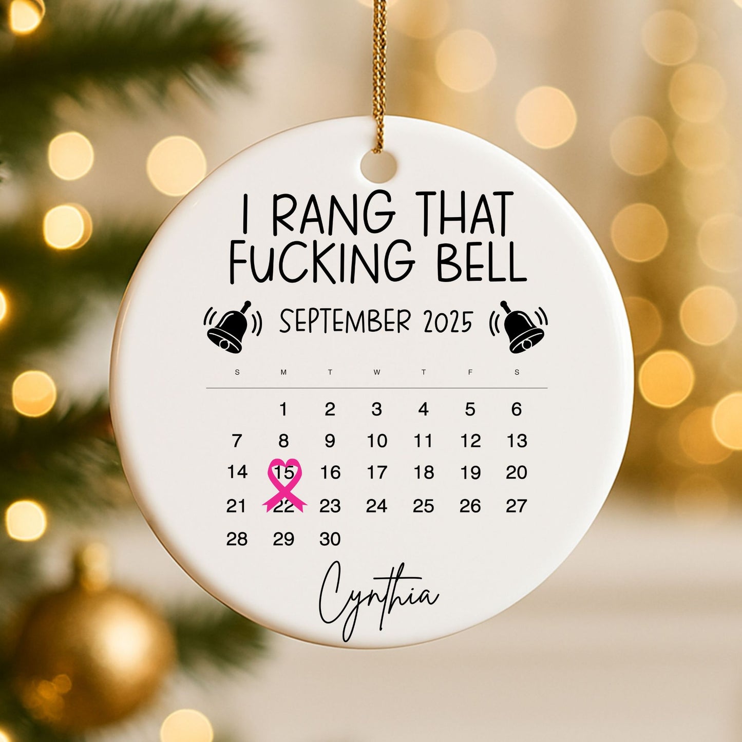 I Rang That F*ing Bell – End-of-Treatment Ornament